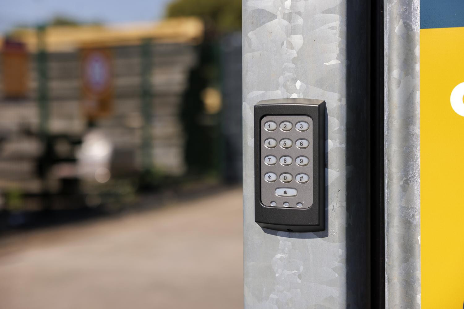 Keypad access gate at Spare Space, Wombourne